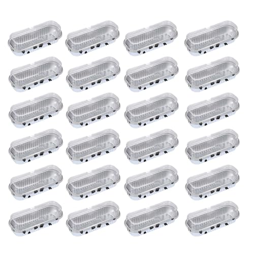 Molde pequeño para tartas – 20 moldes para pan Miini | Bandeja para hornear | Moldes de papel de aluminio con tapas | Moldes rectangulares para hornear magdalenas | Antiadherente para pan de pastel de