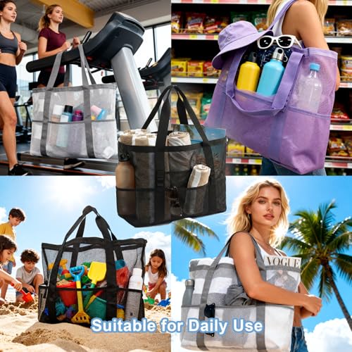 19% Off JOYPICKS Large Mesh Beach Tote for Women - Image 8
