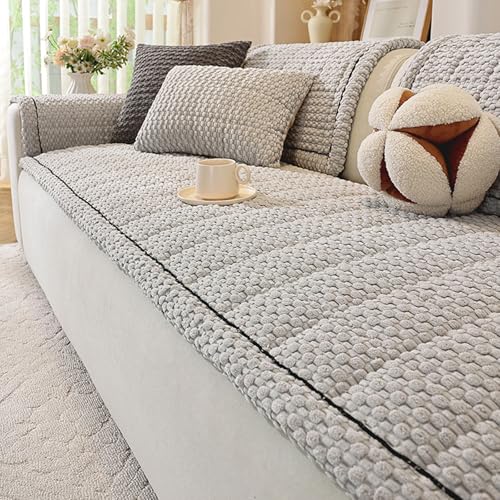 ペット用ソファカバー、洗えるオールシーズン対応の滑り止めスリップカバー、リビングルームや寝室用のコーデュロイ厚手クッションマット Style-D 70x70cm/28x28in