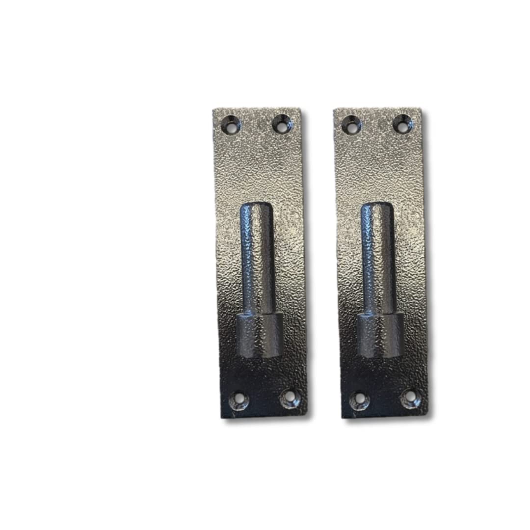 Haven Heritage Hook on Plate Gate Hinges with 16 mm Pin to Suit Hook and Band Gate Hinges, and Wrought Iron Gates. Black (Black, 16 mm)
