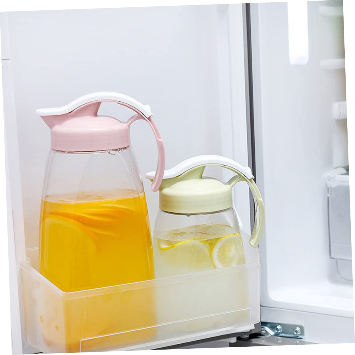 Bollitore per Fredda in Plastico Verde, Capacità 2.15l | 2.15l, per Succhi e Tè Freddo, Uso in Feste e Piscine, Resistenza Caldo-freddo
