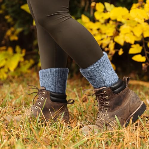 Image of Slipper Socks for Women with Grippers Non Slip, Sherpa Lined Slipper Socks