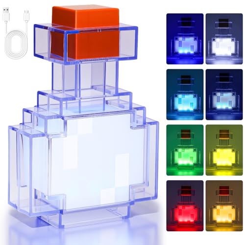 Listado de Alcachofas móviles los más recomendados. 42 NUOWEI 8 Colores Botella De Poción Mágica, Luz LED Recargable Nocturna Para Niños, Lámpara De Noche Que Cambia De Color Al Agitarla, Botella De Poción Es Adecuada Para El...