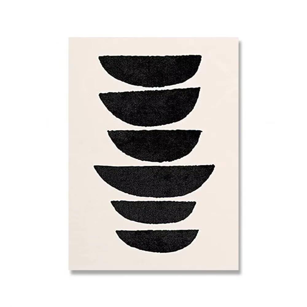 DFZEWKI Modern Abstract Wall Art Mid Century Geometric Black Arches Hd Canvas Print Poster Home Living Room Bedroom Decoration(40x50cm(16x20in)/No frame)