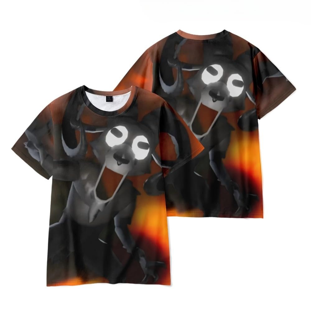 Hzsyc Kids 99 Nights in The Forest 3D Figure Printed Sweatshirt Shirt for Fans Gift Boys 99 Nights in The Forest T-Shirt (D,11-12years)