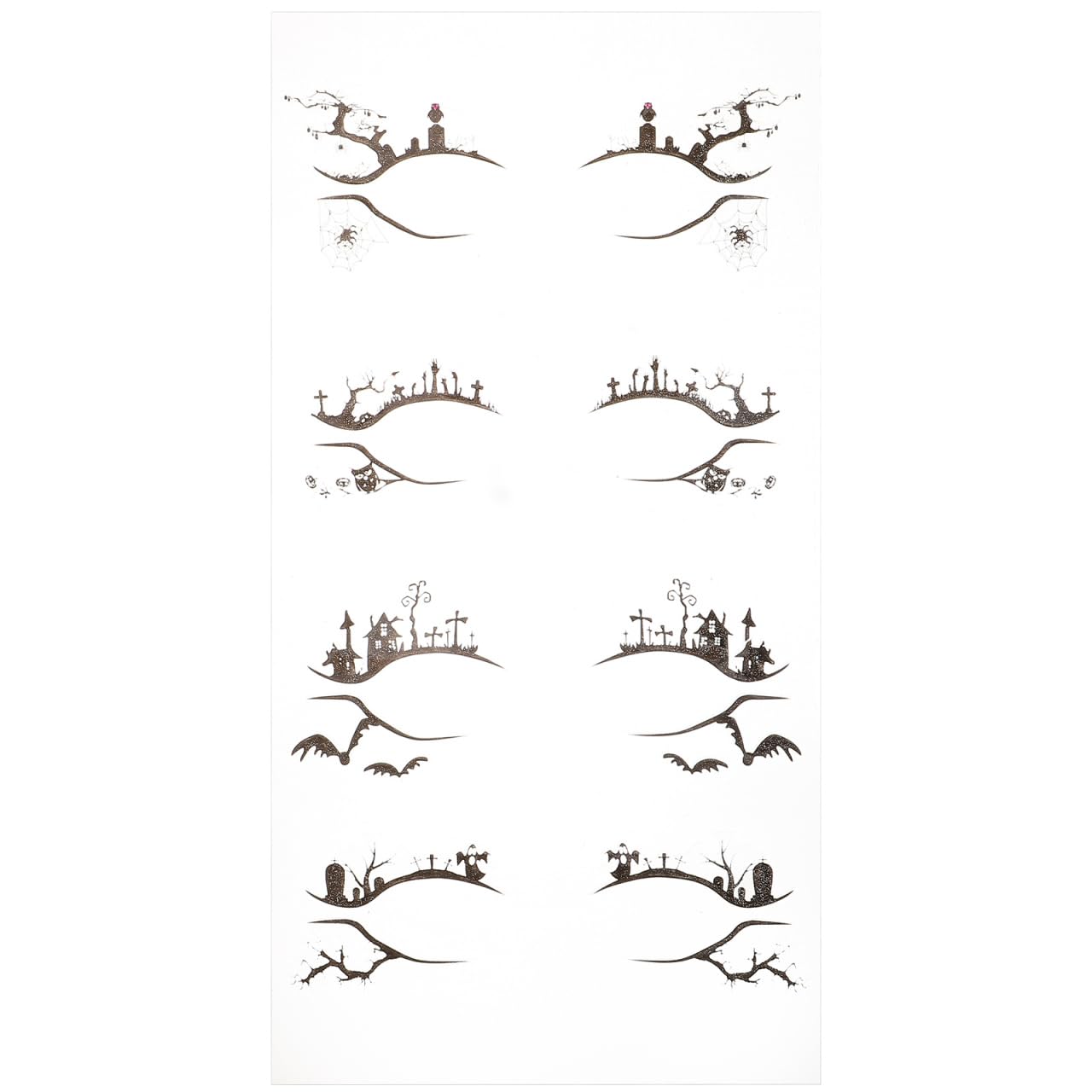 FRCOLOR 4 works Temporary Eyeliner Stickers Eye Shadow Decals for Halloween Party Makeup Cosplay Festival Eye Makeup Stickers