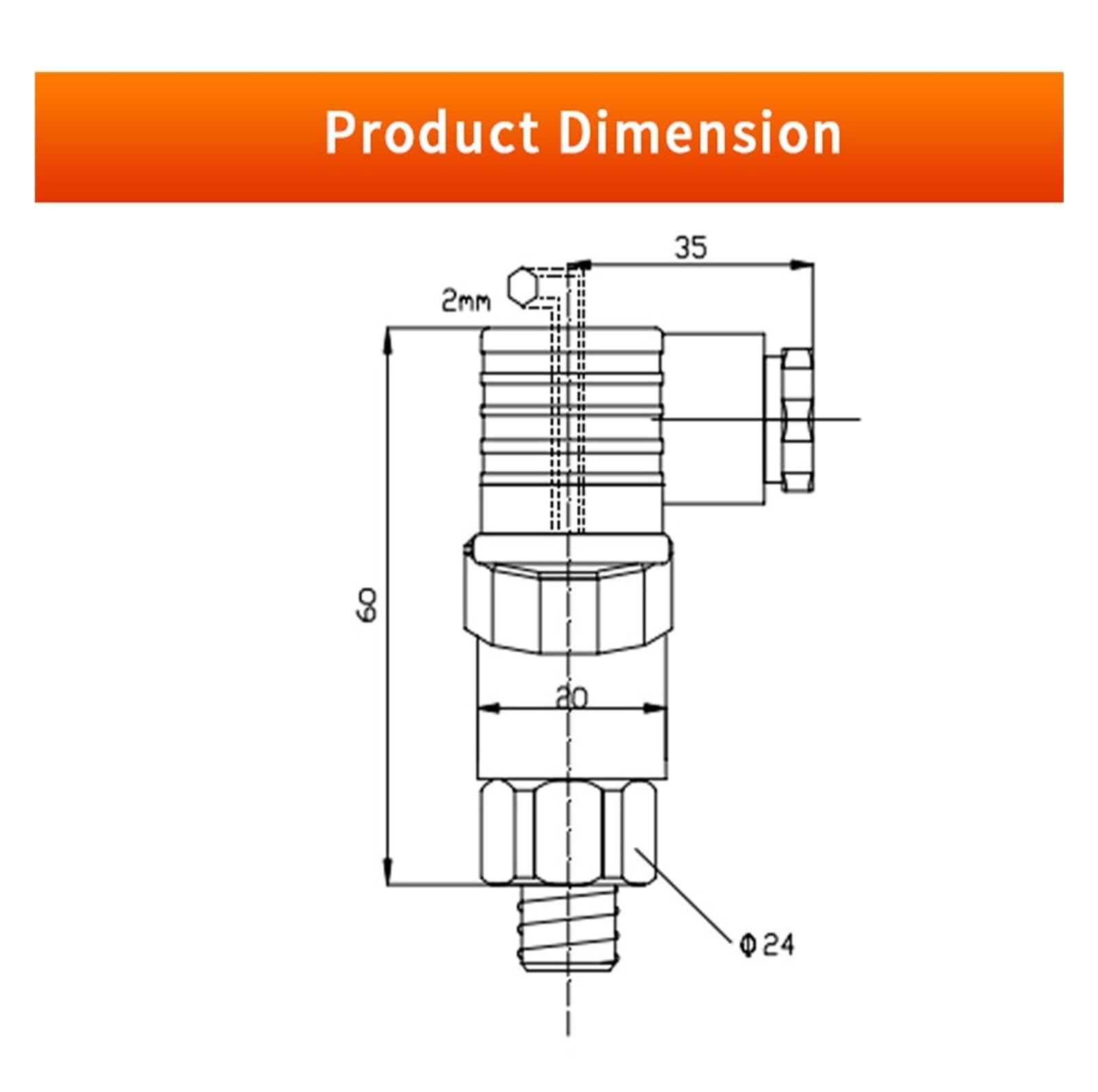Presostato mecánico ajustable hidráulico 0-400bar(1-16bar,G1-2 thread)