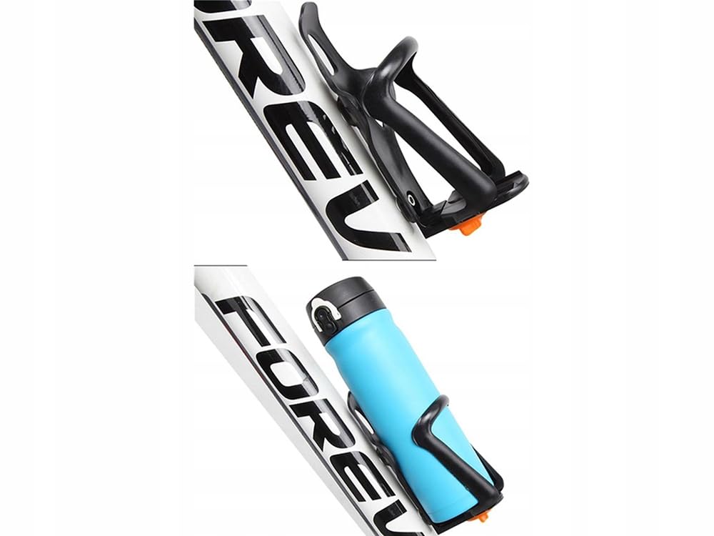 Genérico Adjustable Bottle Cage for Bike - Up to 1.5 Litres, Black/White - Image 2