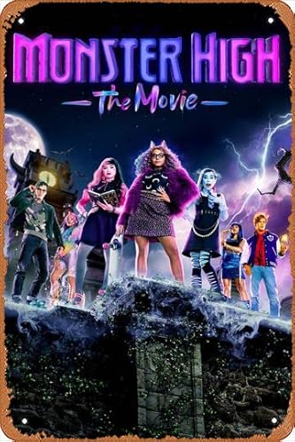 Monster High: The Movie (2022) Plaque Poster Metal Tin Sign 8" x 12" Vintage Retro Wall Decor