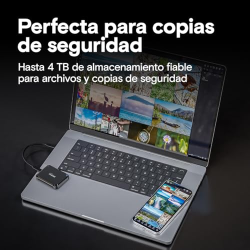Crucial X9 SSD 1TB Portátil, hasta 1050MB/s, Compatible con PC, Mac, PlayStation y Xbox, Disco Duro Sólido Externo, USB-C 3.2 - CT1000X9SSD902 - Imagen 6