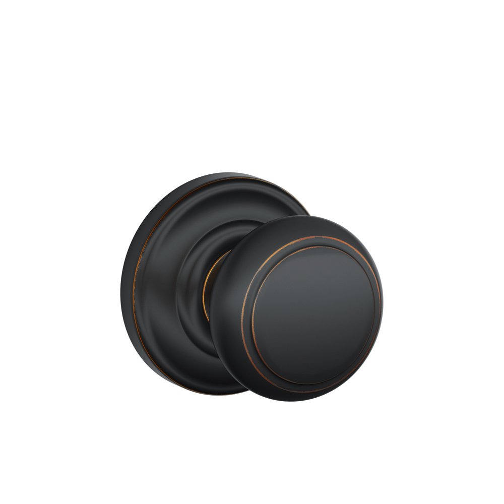 Schlage Andover Dummy Knob, Andover Rose, Aged Bronze