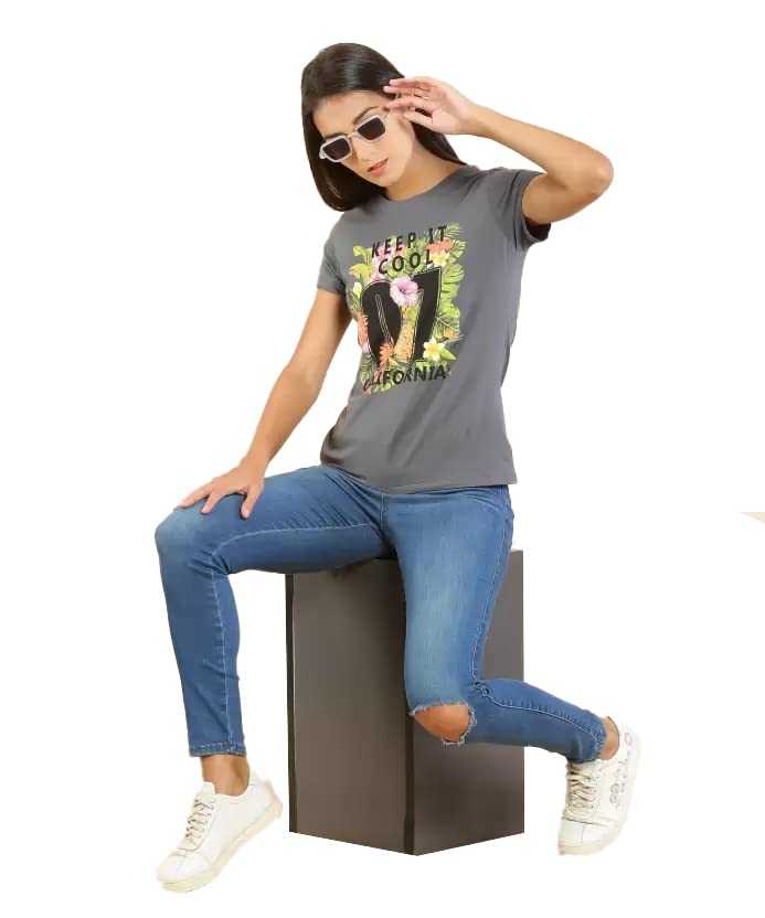 Image of Lyra Women's Cotton Regular Fit T-Shirt