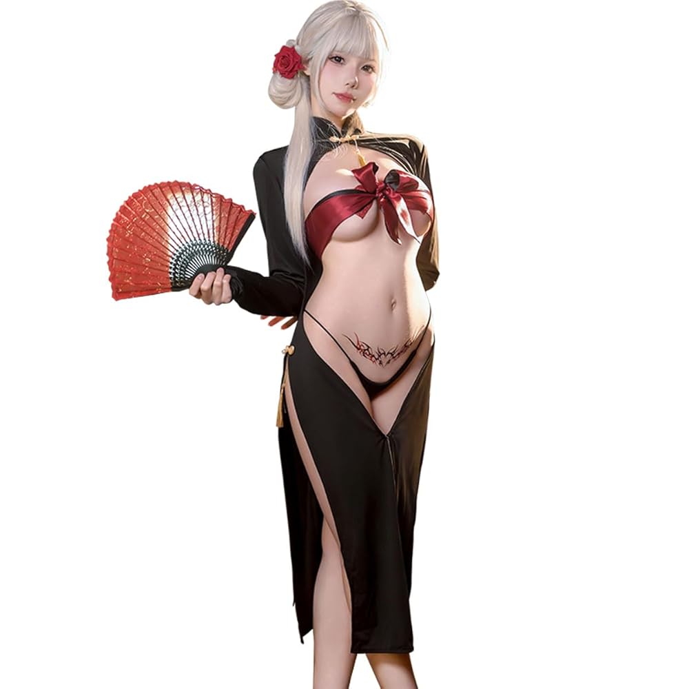 歪萌舍　未使用新品　コスプレ　セクシーロングチャイナ　Mサイズ　下着付き 楽天市場】チャイナドレス コスプレ（インナー・下着