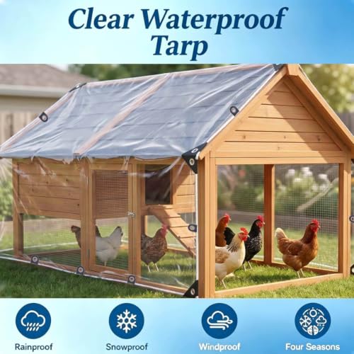 Small Clear Tarps Heavy Duty Waterproof Vinyl Tarp with Grommets 4x6ft - image 6