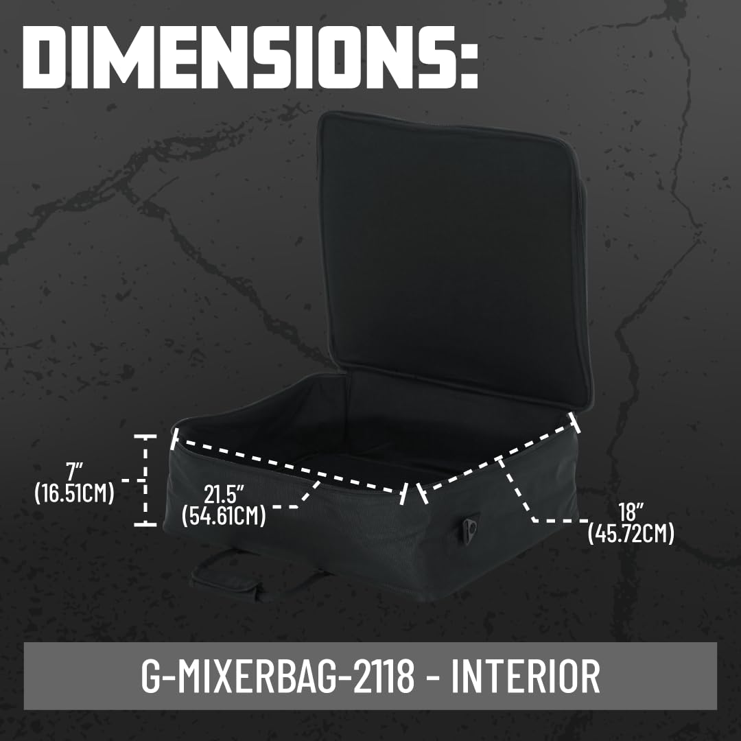 Gator Cases Housse en nylon rembourré pour mixeurs/appareils avec courroie amovible; 21" x 18.5" x 7" (G-MIXERBAG-2118)