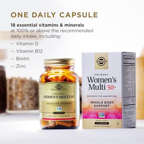 Solgar One Daily Women's Multi 50+ Multivitamin, 60 Vegan Capsules - image 3