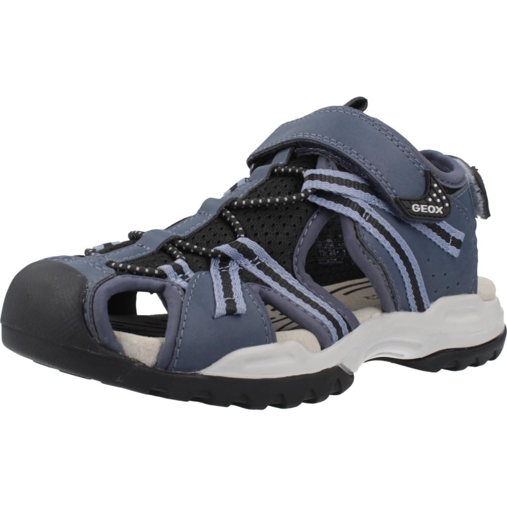 Geox Boys J Borealis Boy B Sandal, Denim black, 32 EU
