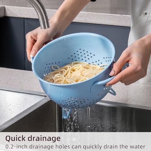 50% Off Metal Colander - 5 Quart Self-draining Kitchen Strainer - Image 3