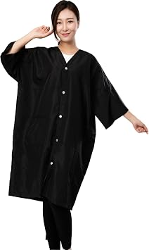 PERFEHAIR Salon Client Gown Capes - Large & Plus Size Hair Coloring Wrap Kimono Style for Women & Men, Hair Stylist, Dog Grooming Smock with 2 Pockets, 5 Snap Closures, Lightweight & Soft