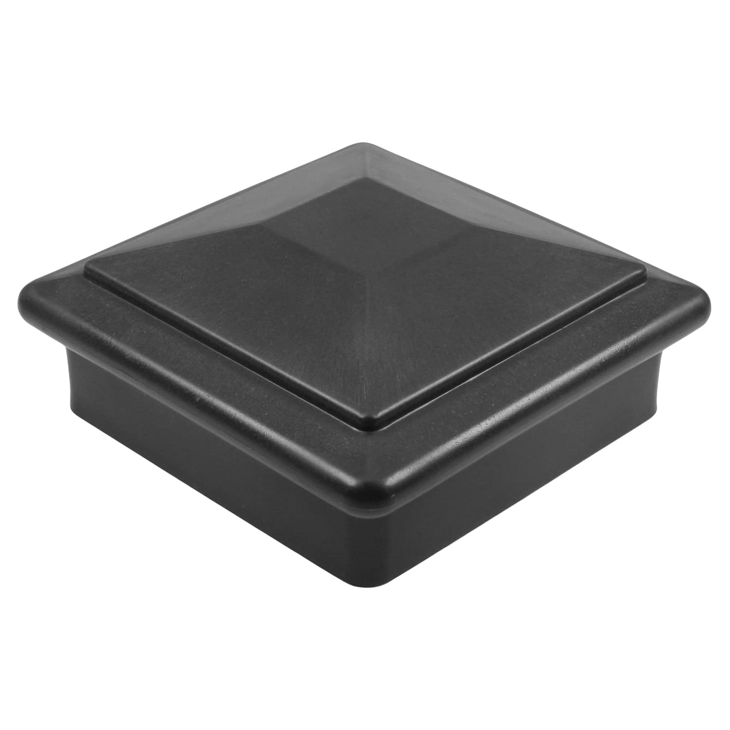 MroMax Fence Post Plastic Cap Pick New Wood Fence Post Caps for Pressure Treated Wood for Mailbox Lamp Post Deck Dock Piling Caps 1Pcs Black 100x100mm
