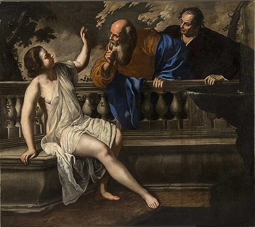 Toile Artemisia Gentileschi Susanna et les vieillards affiche portrait déco murale 60x90cm