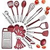 Eatex Nonstick Bakeware Sets with Baking Pans Set, 39 Piece Baking Set with Muffin Pan, Cake Pan & Cookie Sheets for Baking Nonstick Set, Steel Baking Sheets for Oven with Red Kitchen Utensils Set #2