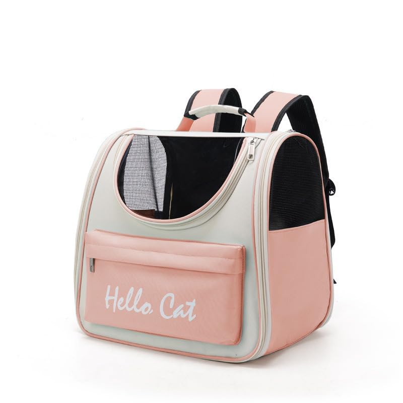 Breathable Pet Carrier Backpack - Waterproof Oxford Fabric Cat Travel Bag with 3-Sided Mesh Ventilation, Padded Shoulder Straps, Internal Safety Leash & Reinforced Base for Cats, Kittens & Small Dogs-image-6