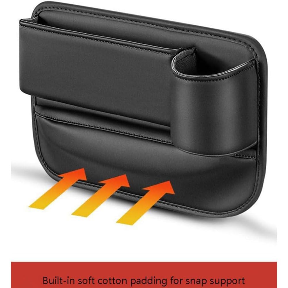 Autositz Gap Organizer Storage Box für Smart Fortwo 451 450 453 EQ Forfour, Auto Mittelkonsole, Vordersitzen Seitentasche Car Seat Leder Aufbewahrung Tasche,E