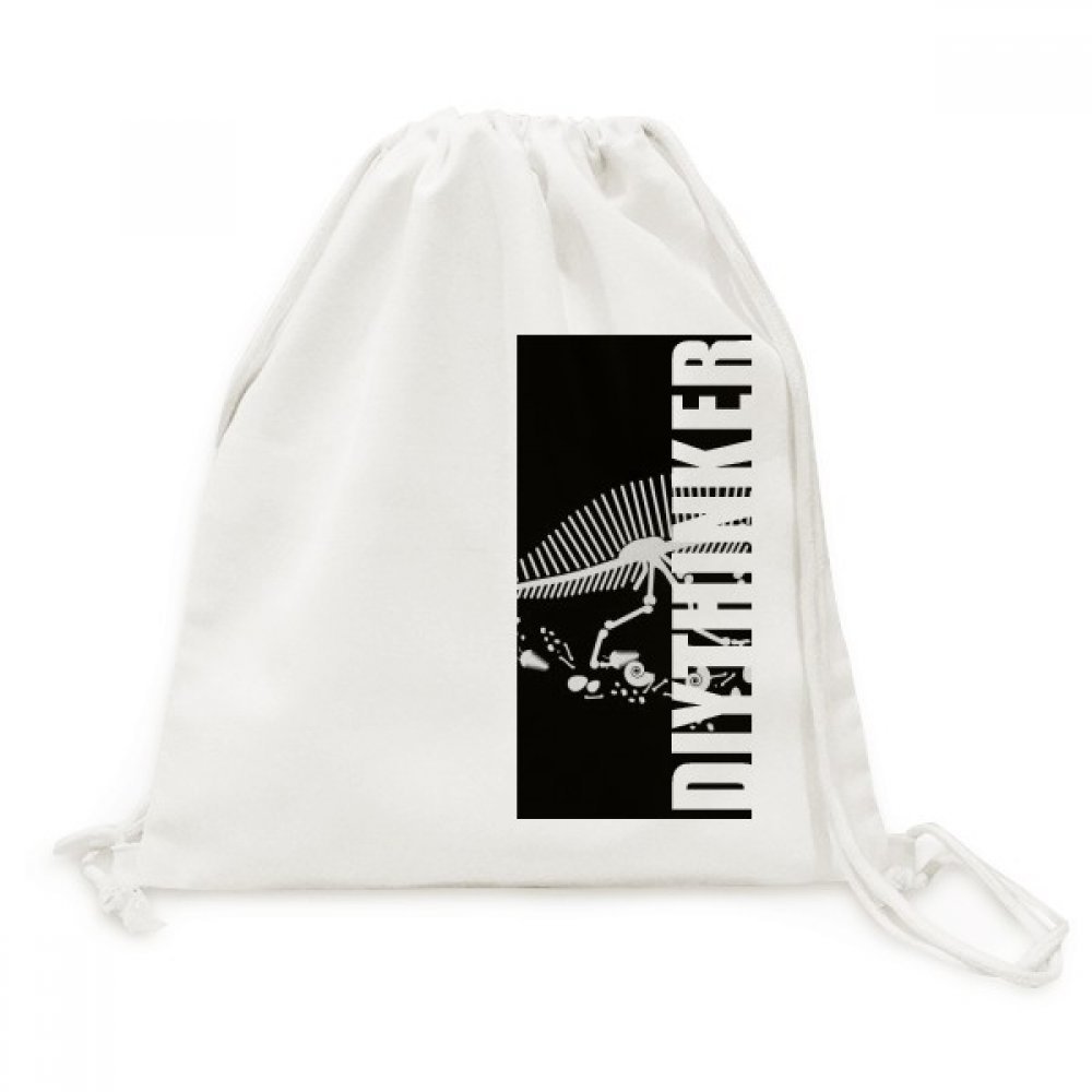Sac à dos cordon en toile dinosaure énorme os DIYthinker idéal voyage - 5