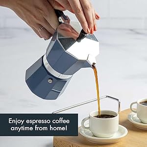 Primulaclassicstovetopespressoandcoffeemakermokapotforitalianandcubancafebrewinggrecacoffeemakercafeteras6espressocupsblue Urban Country Home Decor Primula classic stovetop espresso and coffee maker moka pot for italian and cuban cafe brewing greca coffee maker cafeteras 6 espresso cups blue urban country home decor