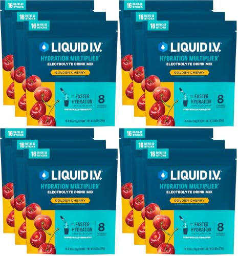 Image of Liquid I.V. Hydration Electrolytes, Golden Cherry, 48 Count (Pack of 4)