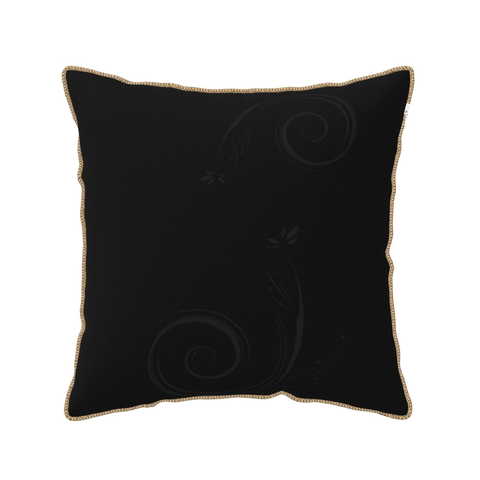 Housse de coussin en velours durable avec notes de musique noires imprimées haute qualité