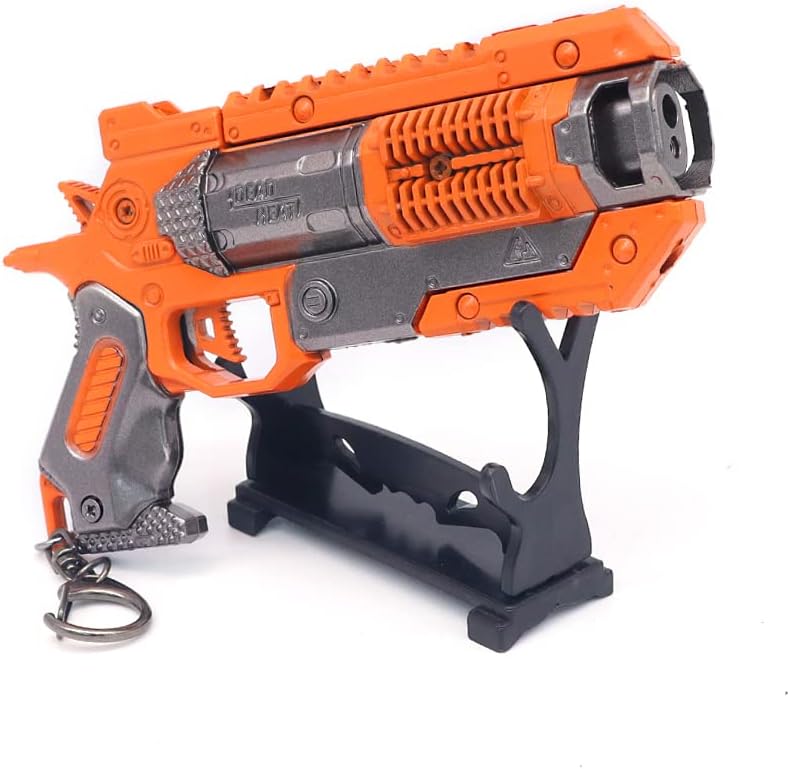 Apex Games Metal Model of Wingman Dead Heat Replica Melee Skin The Dismantler Pistol Keychain Metal Model Action Figure Arts Toys Party Gift, Orange, S