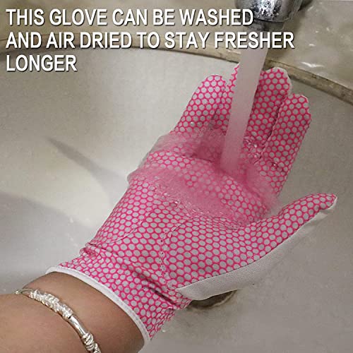 AXKAL Lady Golf Gloves Right Hand Women All Weather Weathersof Grip Fashion Printing Color Value 3 Pack - Image 4