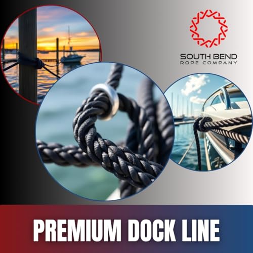 Image of South Bend Rope Double Braid Nylon Dock Line w /Eye Splice