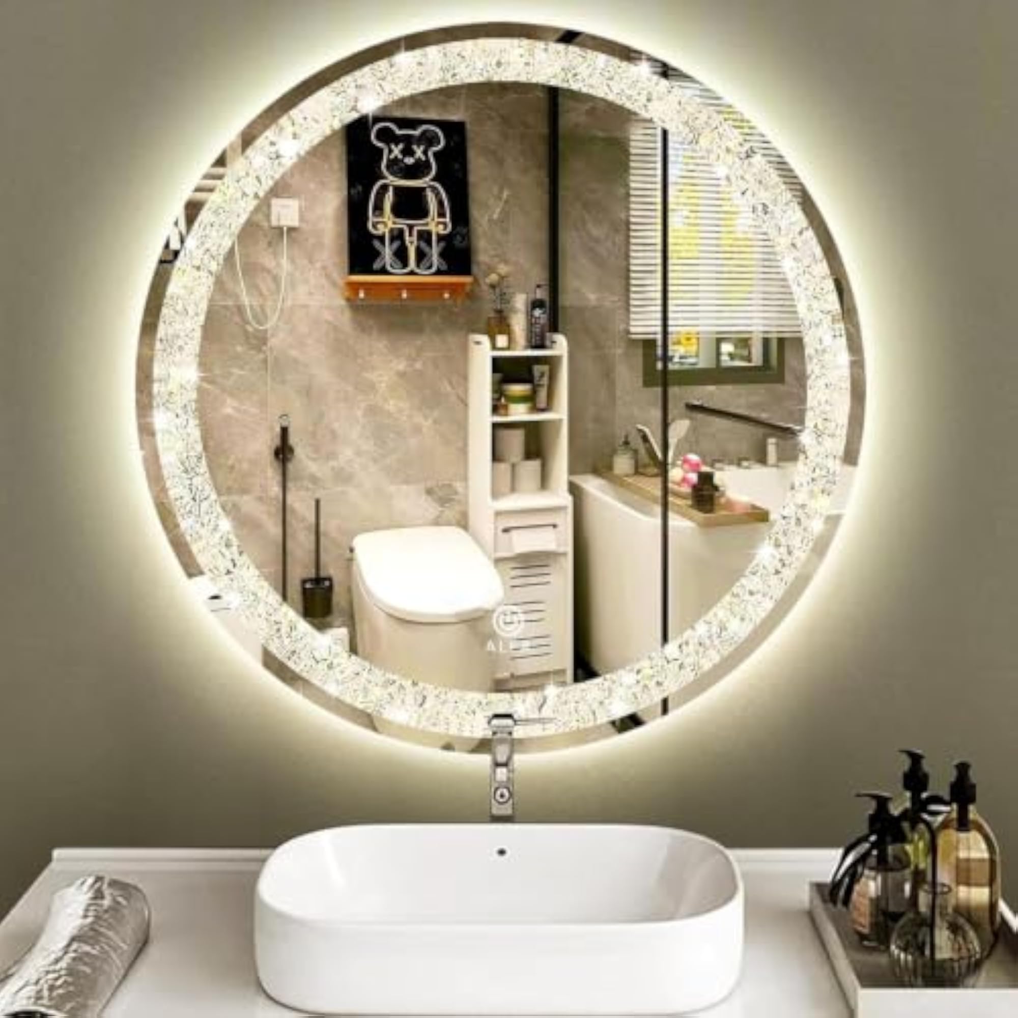 Alfa Design Round Crush Diamond LED Wall Decor
