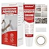 Globalcom Heavy Duty Construction Adhesive, Tile and Stone Marble Granite Wood Floor Adhesive, Gap Filling and Waterproof - 5.3 oz White