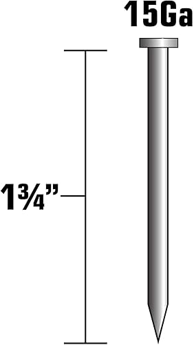 Miniatura 3 de Metabo HPT Clavos de acabado  1-14 pulgadas x calibre 15  en ángulo  electrogalvanizado  1000 unidades  24201SHPT