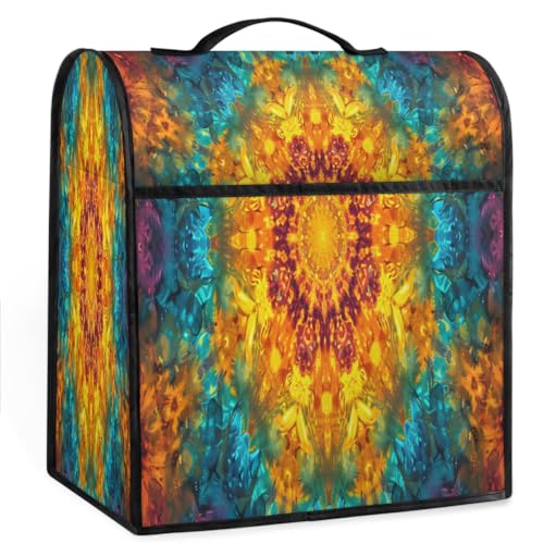 Coffee Maker Cover Bohemia Abstract Mandala Kitchen Appliance Covers Small Appliance Covers Blender Cover Juicer Cover Dust Covers for Kitchen Appliances with Top Handle and Pockets,Washable,C806