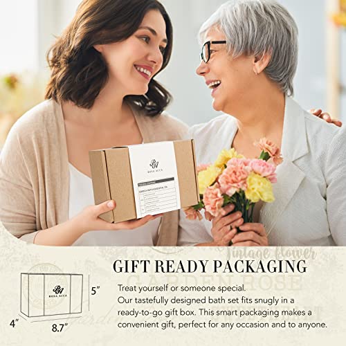 Bath Salts, Bath Soak Gift Set 5Pcs With Lavender & Pink Rose Petals. Soaking Salts For Women Relaxing, Body And Foot Soak. Lavender, Chamomile, Wild Rose 3 Scents Bath Salt. Rich In Essential Oil. #TOP6