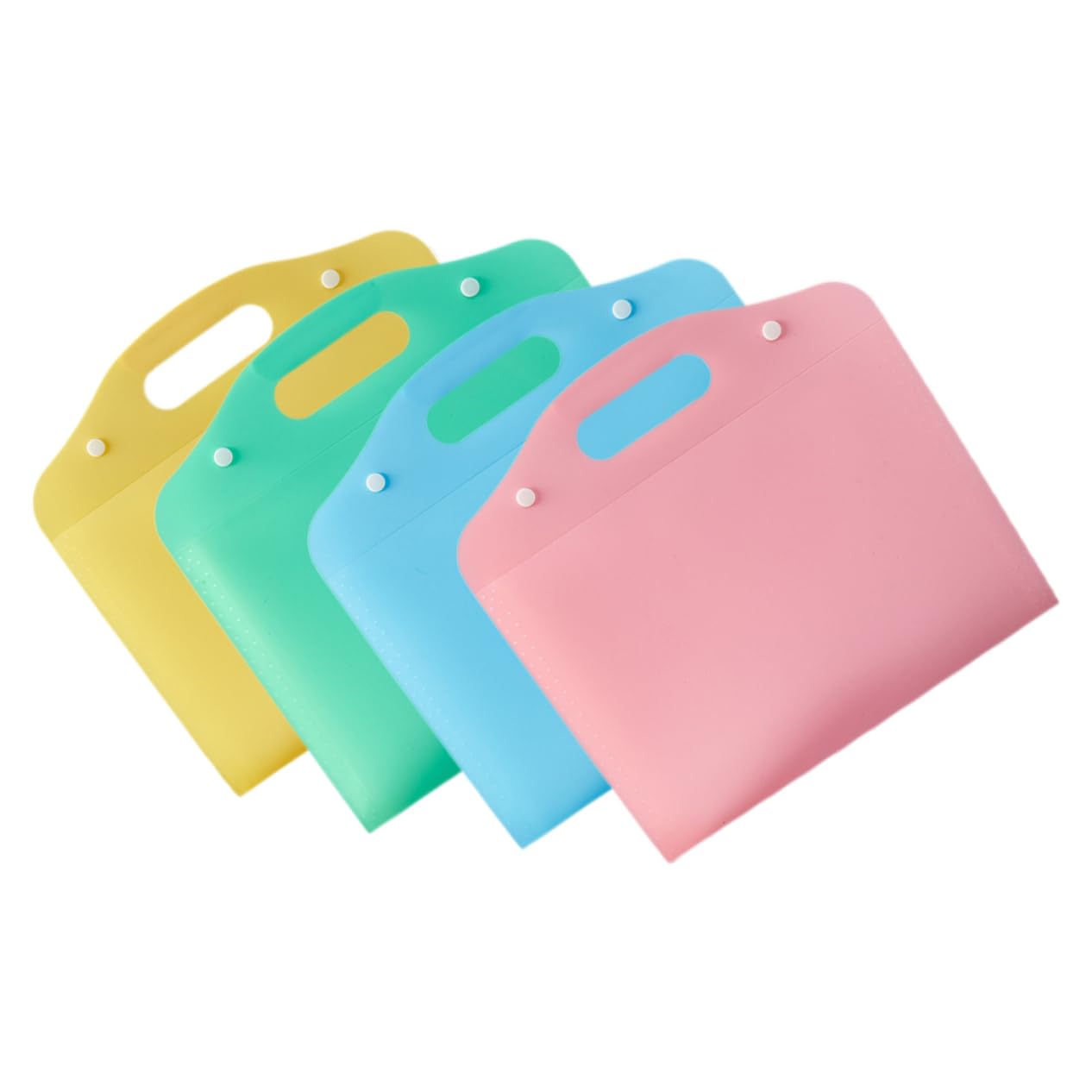 ERINGOGO 4pcs Expandable File Folder Set Large Zipper Pouch Document Storage Bag Receipt Holder Office Paper Organizer