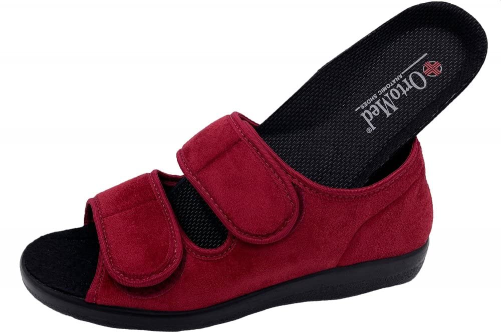 OrtoMed Klettsandale Verbandschuhe Klettschuhe lose Einlage Hausschuhe