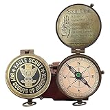 WORLDMART Eagle Scout Compass Gift Compass with Wooden Case, Eagle, Scaut of America, Graduation, Eagle Ceremony