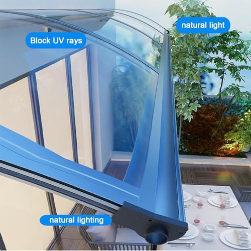 Auvent de fenêtre en aluminium avec évier et polycarbonate - 4
