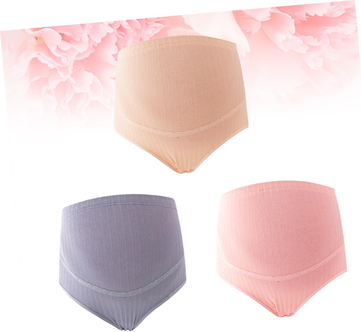 3pcs Cotton High Waist Maternity Panties Pregnancy Underwear for Women Comfortable Breathable Maternity Cotton Underwear Random Color