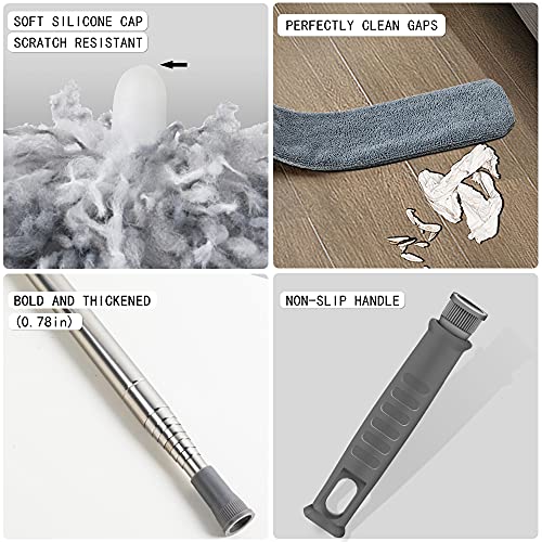 WEHOLA Microfiber Duster with Stainless Steel Extension Pole, Bendable & Washable Telescopic Cobweb Duster for Cleaning… - Image 5