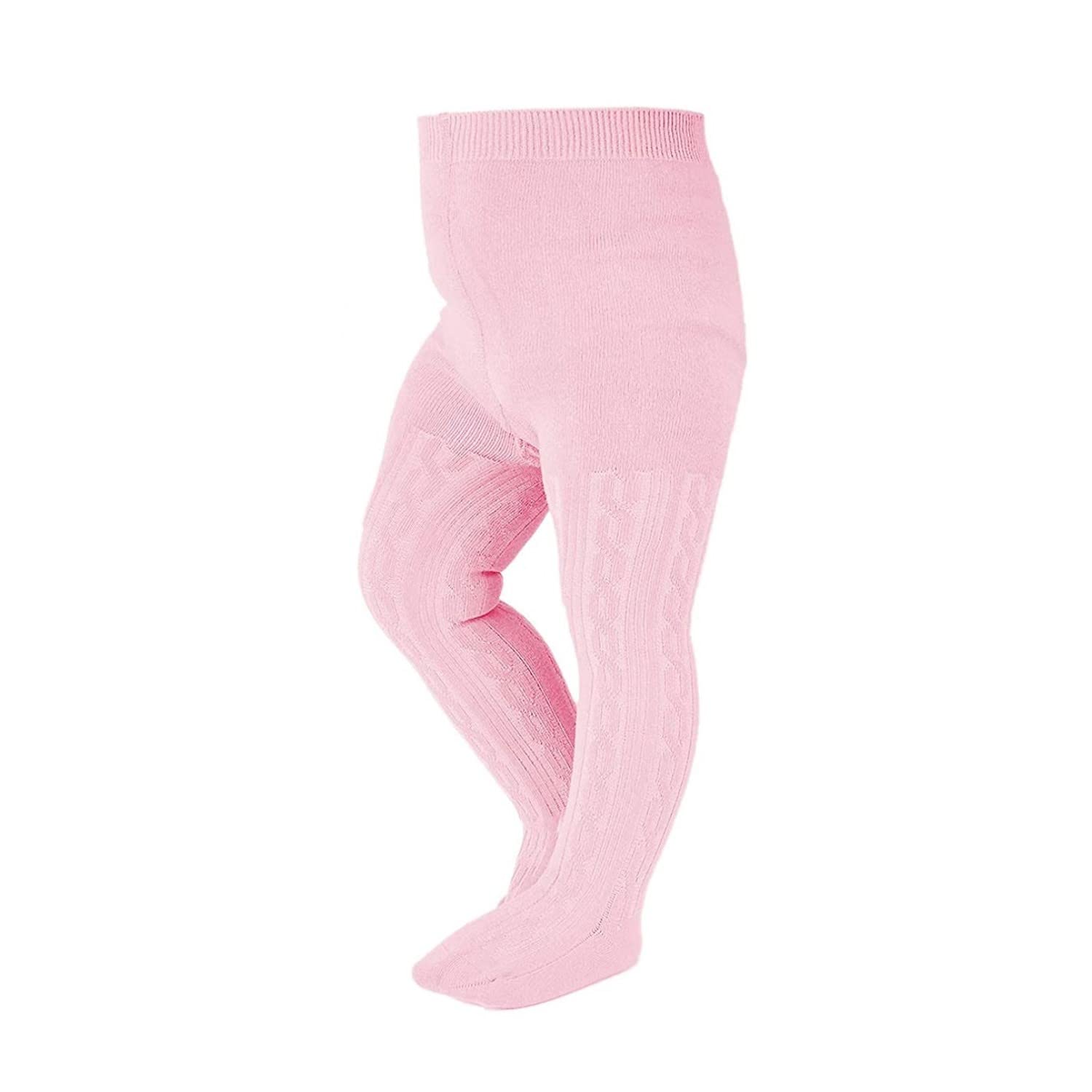 SYGA Baby Tights For Girls Soft Cotton Infant Leggings Toddler Solid Knit Socks Newborn Warm Crochet Pants Stockings - Pink 6-12 Months - Image 8 thumbnail