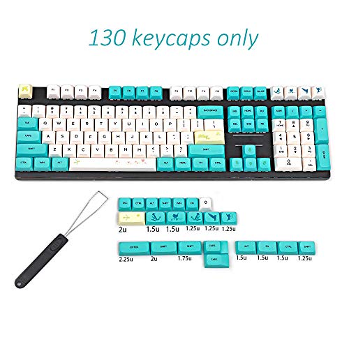 Keycaps ZDA Perfil PBT para Cherry MX 130 teclas miniatura 7