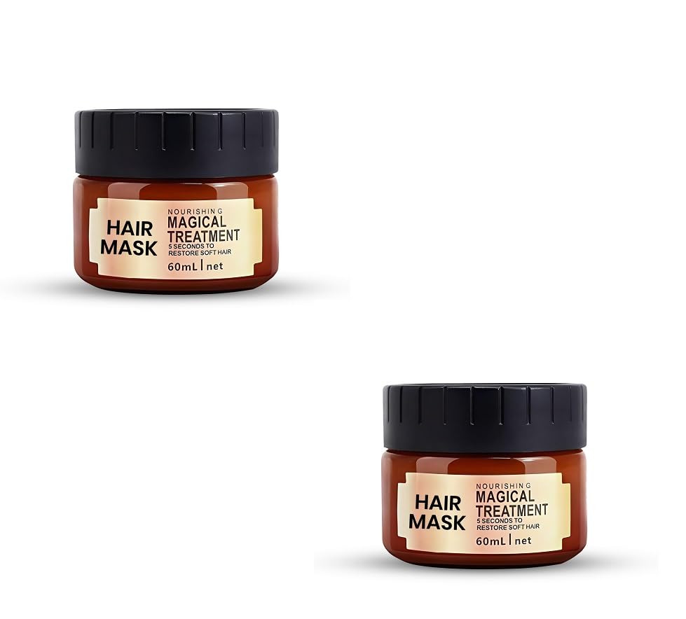 60ml For All Hair Types PURC Magical Hair Care Mask Repairs Damage Restores Soft Hair Hair & Scalp Keratin Therapy Pack of 2-image-35