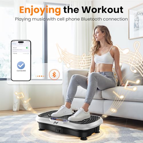Image of AXV Vibration Plate Fitness Platform Exercise Machine Vibrating Shaking Full Body Shaker Workout Vibrate Stand Shake Board Sport for Weight Loss Fat Burner for Gym Home Office